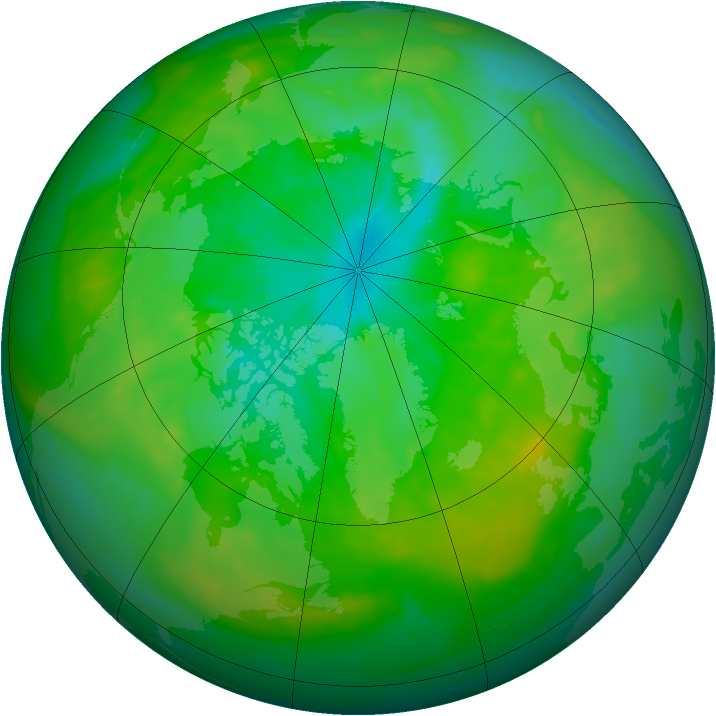 Arctic ozone map for 23 July 2015